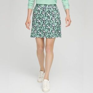NWT Chico’s Zenergy Leaf Print Golf Active Skort Mint, Blue and White Size L